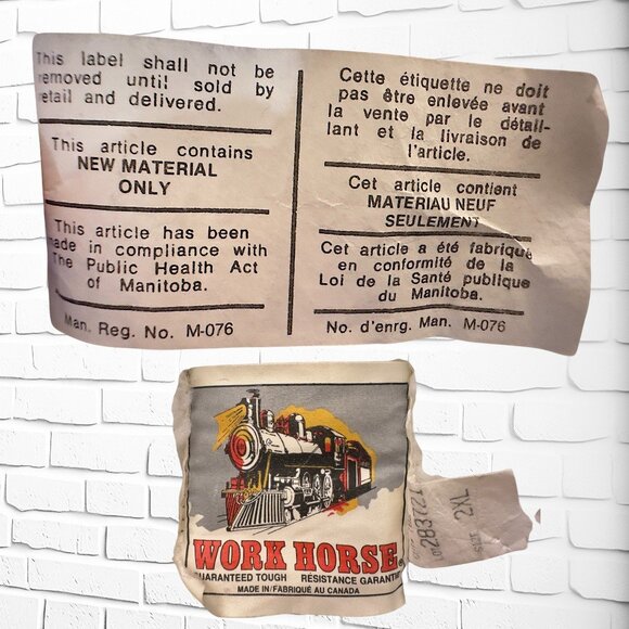 RARE COLOUR! VINTAGE (1980s) WORK HORSE Sherpa-Lined Canvas Vest – Size 2X - Picture 8 of 9